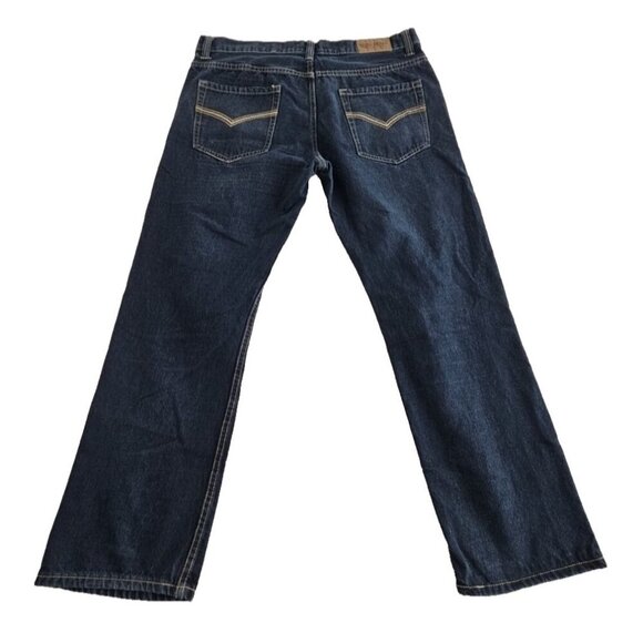 Moda Relaxed Fit Jeans Men's 38x32 Straight Leg Medium Rise Dark Wash Stretch` - Picture 2 of 16